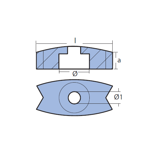 Anodo Volvo Penta Piastra per BP800-1300 and SP900-1300